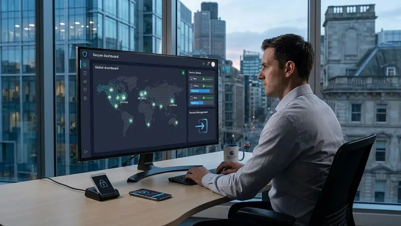 Apple Business Manager security and MDM controls for managed devices