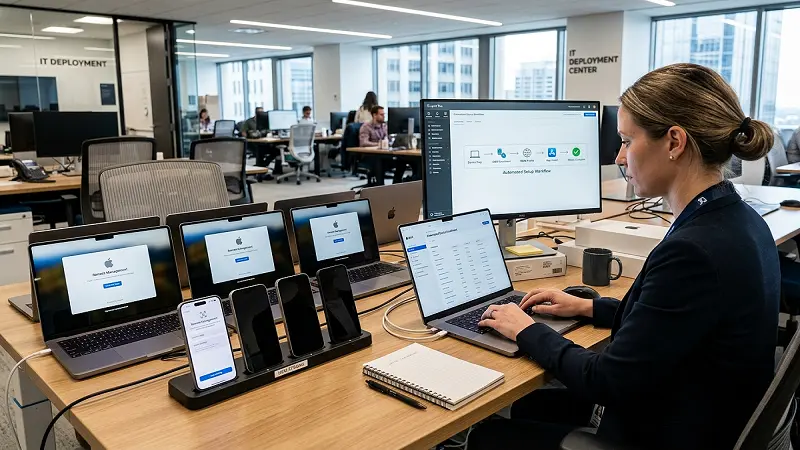 Zero-touch Apple device deployment for business employees